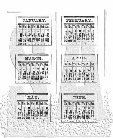Stampers Anonymous Calendar 1 Tim Holtz Cling Stamps (CMS034) Stampers Anonymous Calendar 1 Tim Holtz Cling Stamps (CMS034)