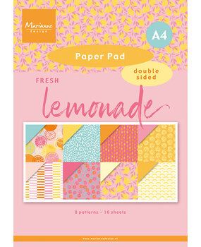 Marianne Design Papers Pad A4 Fresh Lemonade (PK9190)
