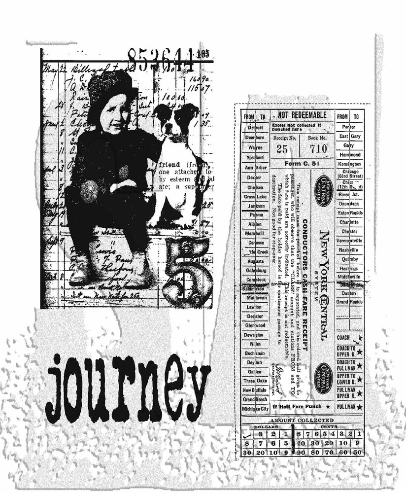 Stampers Anonymous Traveling Friends Tim Holtz Cling Stamps (CMS022) Stampers Anonymous Traveling Friends Tim Holtz Cling Stamps (CMS022)