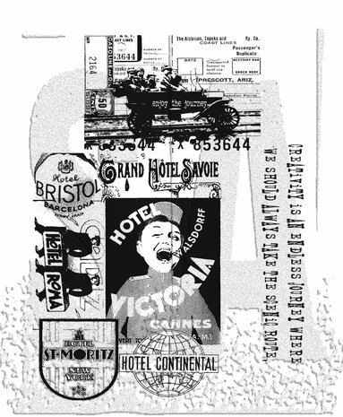 Stampers Anonymous The Journey Tim Holtz Cling Stamps (CMS021) Stampers Anonymous The Journey Tim Holtz Cling Stamps (CMS021)