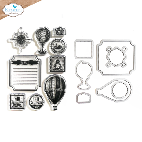 Elizabeth Craft Designs Remember Moments Stamp & Die Around the World (CSD361)