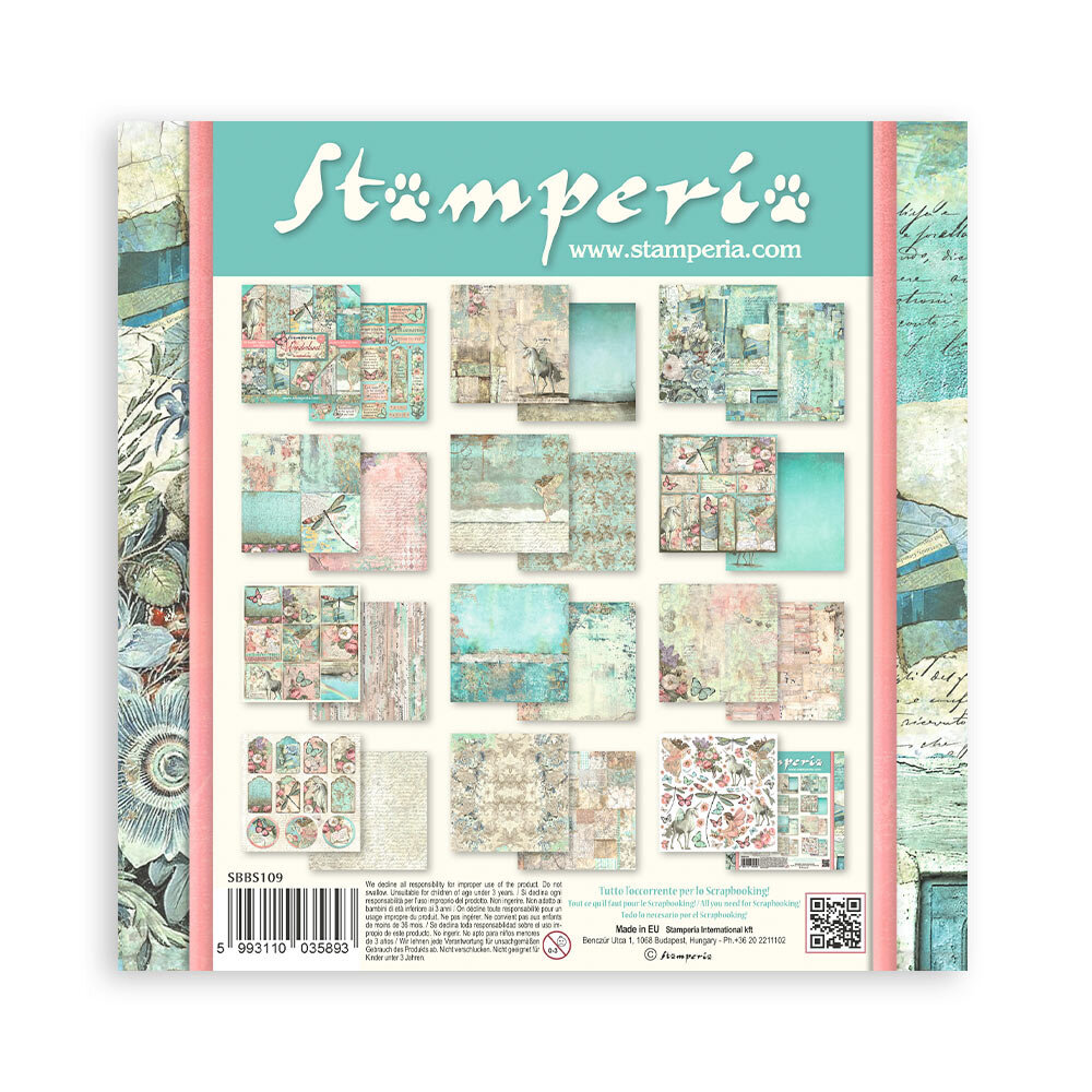Stamperia Wonderland 8x8 Inch Paper Pack (SBBS109) Stamperia Wonderland 8x8 Inch Paper Pack (SBBS109)