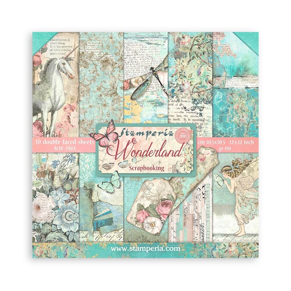 Stamperia Wonderland 12x12 Inch Paper Pack (SBBL38) Stamperia Wonderland 12x12 Inch Paper Pack (SBBL38)