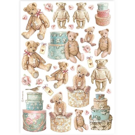 Stamperia Teddy Bears A4 Rice Paper (6pcs) (DFSA4928) Stamperia Teddy Bears A4 Rice Paper (6pcs) (DFSA4928)