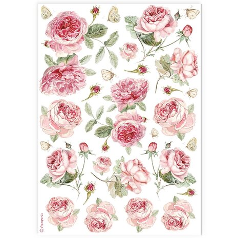 Stamperia English Roses Pattern A4 Rice Paper (6pcs) (DFSA4903) Stamperia English Roses Pattern A4 Rice Paper (6pcs) (DFSA4903)