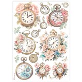 Stamperia Clocks A4 Rice Paper (6pcs) (DFSA4910) Stamperia Clocks A4 Rice Paper (6pcs) (DFSA4910)