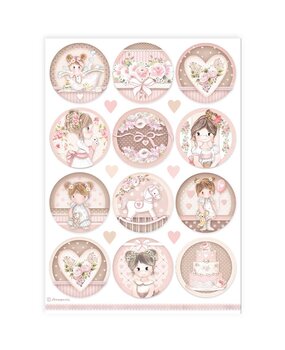 Stamperia Baby Girl Rounds A4 Rice Paper (6pcs) (DFSA4905) (DISCONTINUED) Stamperia Baby Girl Rounds A4 Rice Paper (6pcs) (DFSA4905) (DISCONTINUED)