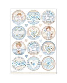 Stamperia Baby Boy Rounds A4 Rice Paper (6pcs) (DFSA4906) (DISCONTINUED) Stamperia Baby Boy Rounds A4 Rice Paper (6pcs) (DFSA4906) (DISCONTINUED)