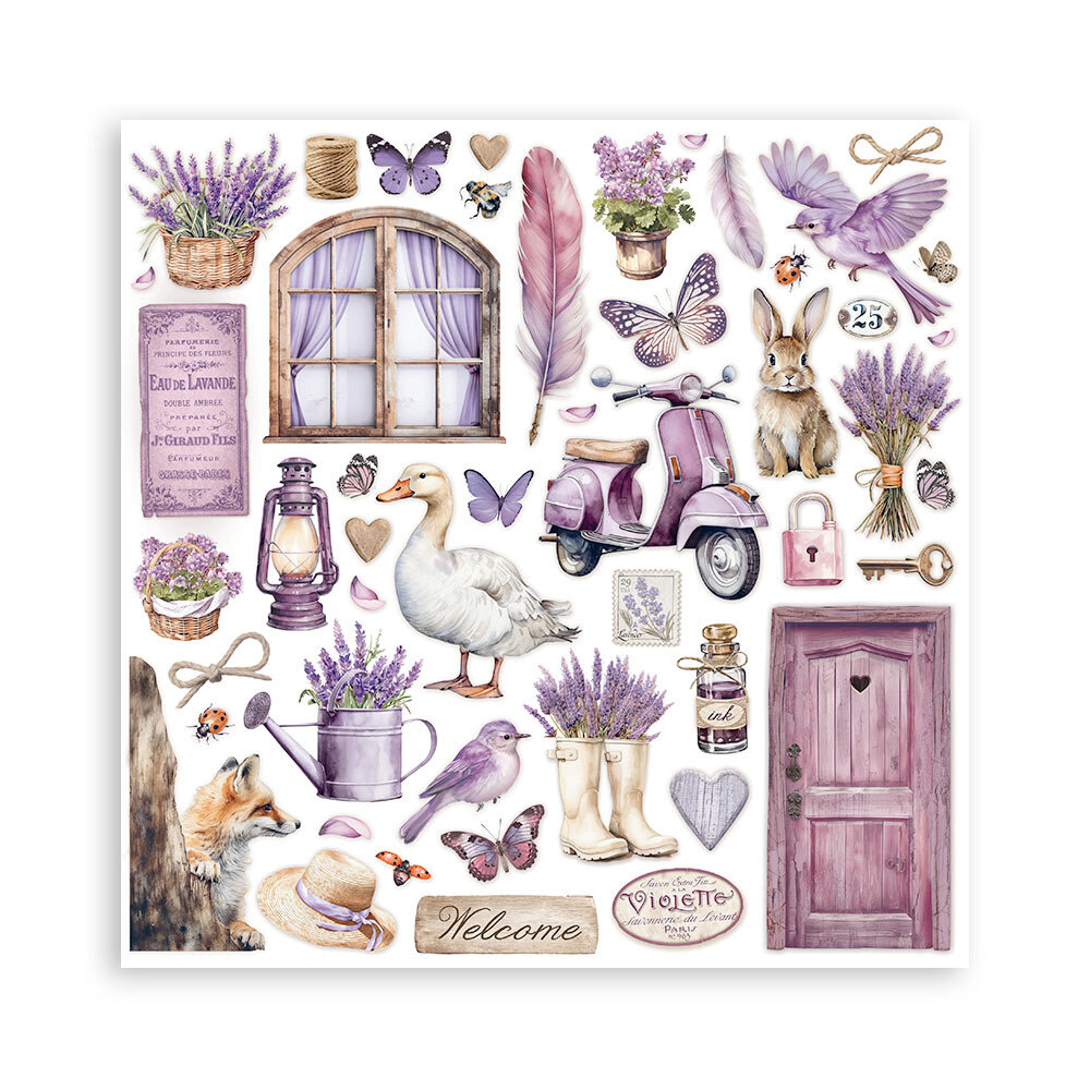 Stamperia Lavender 12x12 Inch Paper Pack (SBBL155) Stamperia Lavender 12x12 Inch Paper Pack (SBBL155)