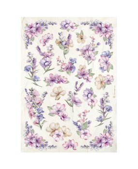 Stamperia Lavender A4 Rice Paper Flower Pattern (6pcs) (DFSA4881)