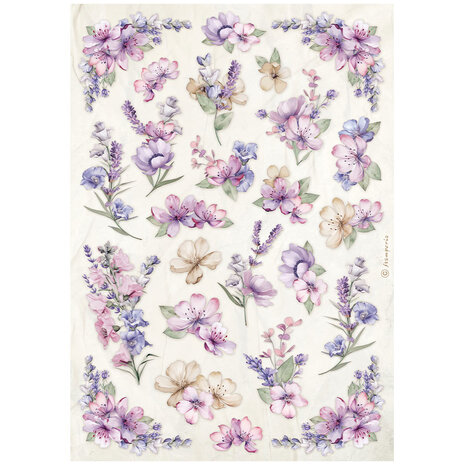 Stamperia Lavender A4 Rice Paper Flower Pattern (6pcs) (DFSA4881) Stamperia Lavender A4 Rice Paper Flower Pattern (6pcs) (DFSA4881)