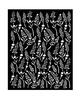 Stamperia Lavender Thick Stencil 20x25cm Pattern (KSTD168)