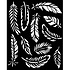 Lavender Thick Stencil 20x25cm Feathers (KSTD169) Lavender Thick Stencil 20x25cm Feathers (KSTD169)