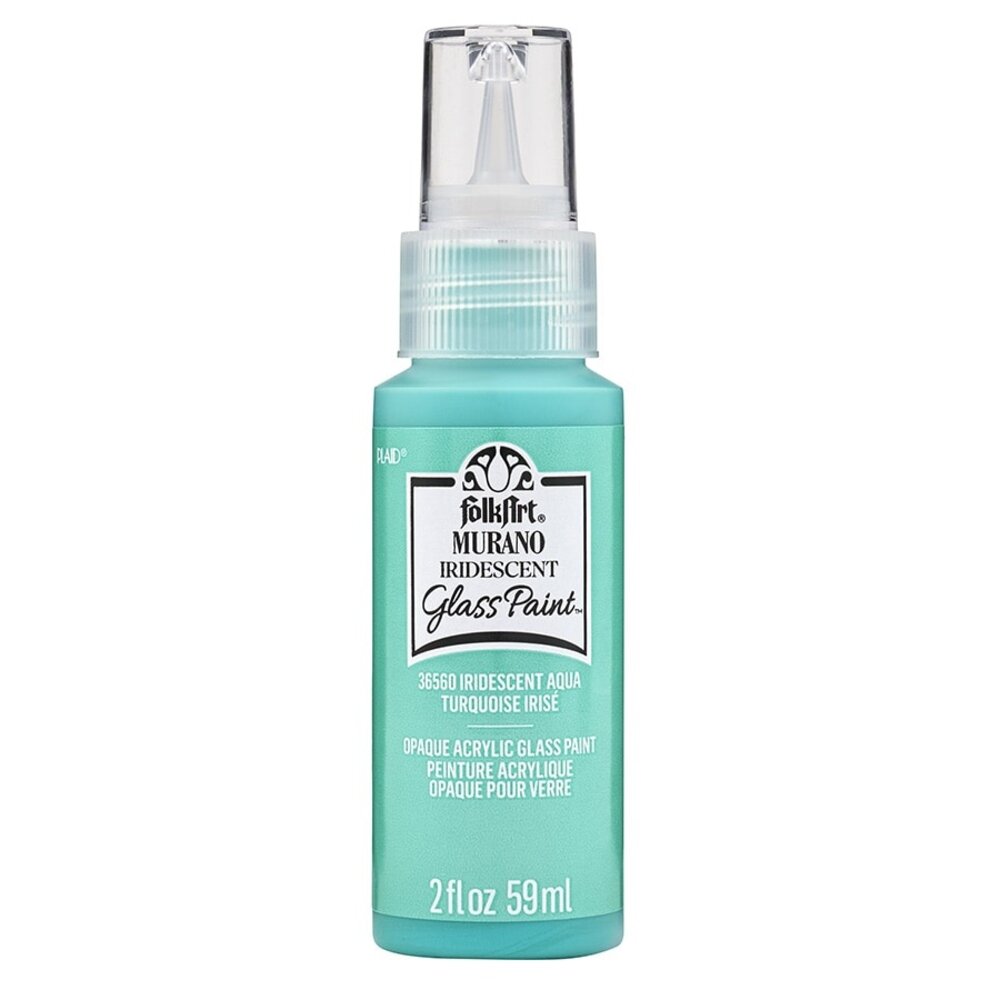 Folkart Murano Glass Paint Iridescent Aqua 2 fl oz (36560) Folkart Murano Glass Paint Iridescent Aqua 2 fl oz (36560)
