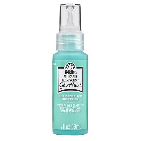 Folkart Murano Glass Paint Iridescent Aqua 2 fl oz (36560) Folkart Murano Glass Paint Iridescent Aqua 2 fl oz (36560)