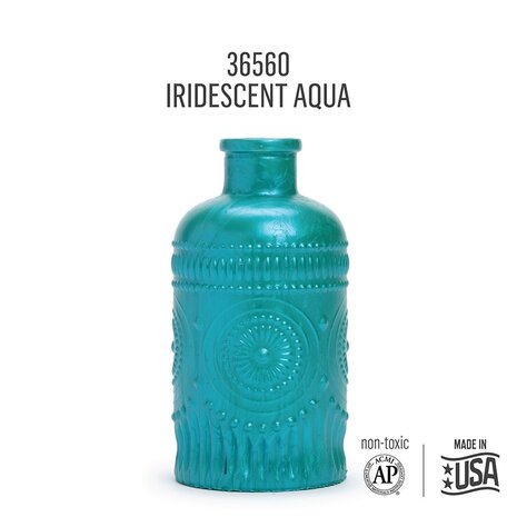 Folkart Murano Glass Paint Iridescent Aqua 2 fl oz (36560) Folkart Murano Glass Paint Iridescent Aqua 2 fl oz (36560)