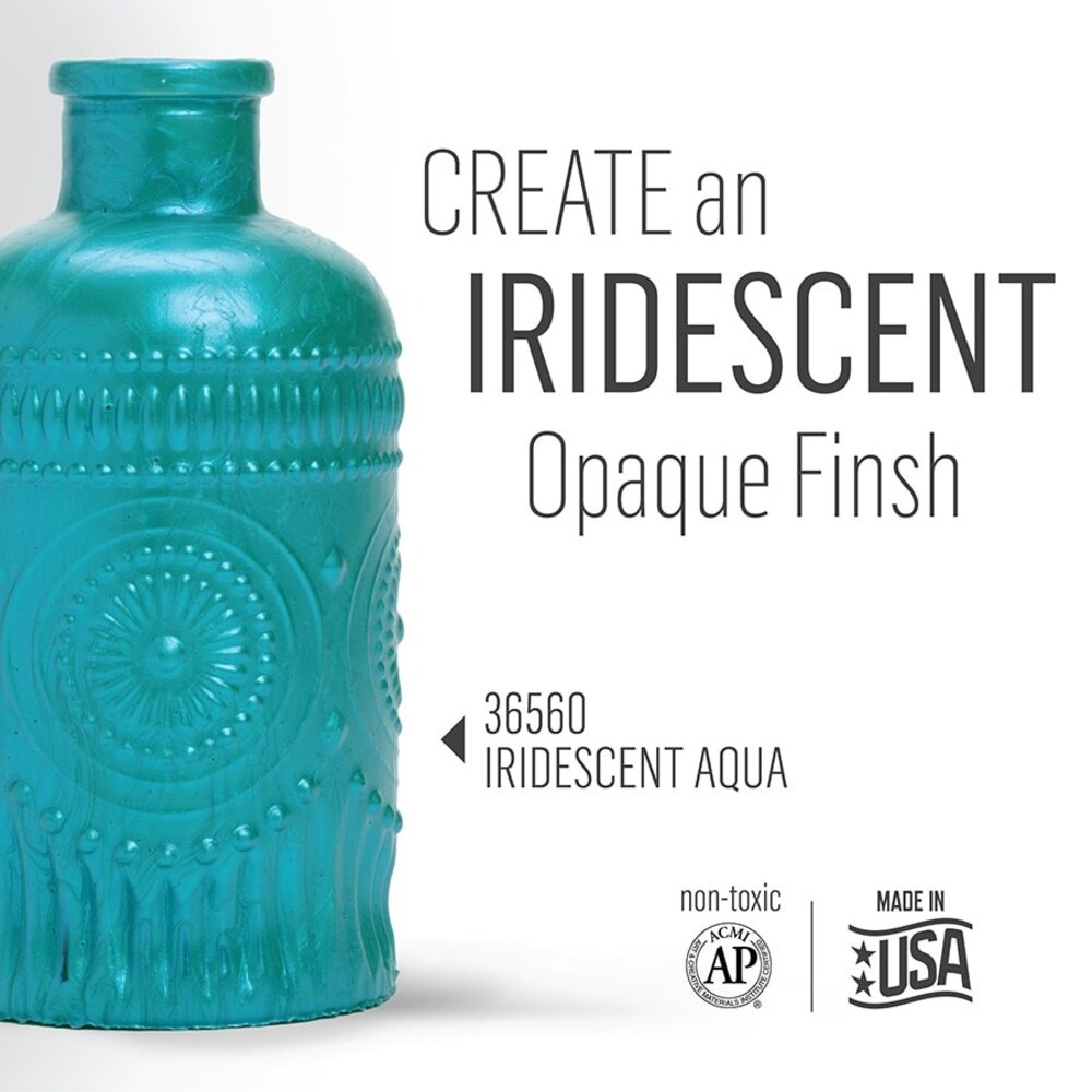 Folkart Murano Glass Paint Iridescent Aqua 2 fl oz (36560) Folkart Murano Glass Paint Iridescent Aqua 2 fl oz (36560)