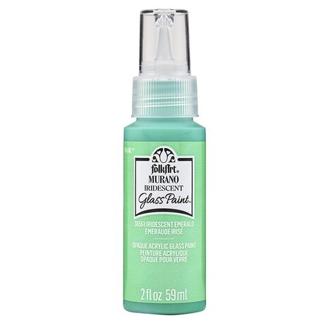 Folkart Murano Glass Paint Iridescent Emerald 2 fl oz (36561) Folkart Murano Glass Paint Iridescent Emerald 2 fl oz (36561)