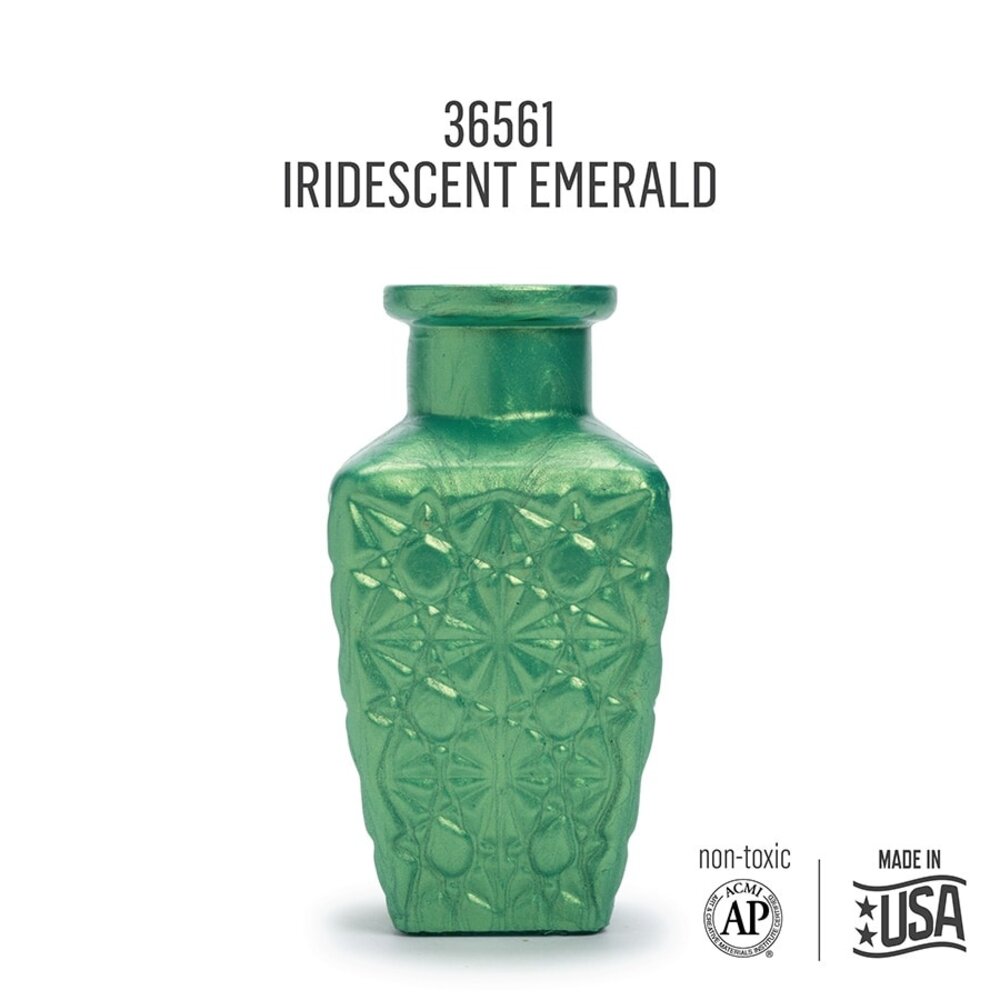 Folkart Murano Glass Paint Iridescent Emerald 2 fl oz (36561) Folkart Murano Glass Paint Iridescent Emerald 2 fl oz (36561)