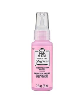 Folkart Murano Glass Paint Iridescent Pink 2 fl oz (36558)
