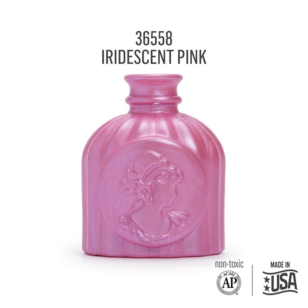 Folkart Murano Glass Paint Iridescent Pink 2 fl oz (36558) Folkart Murano Glass Paint Iridescent Pink 2 fl oz (36558)
