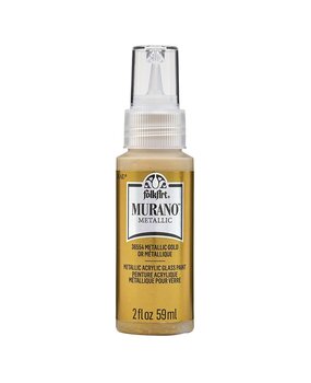 Folkart Murano Glass Paint Metallic Gold 2 fl oz (36554)