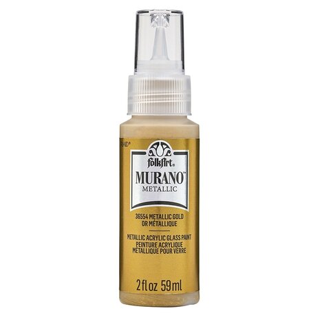 Folkart Murano Glass Paint Metallic Gold 2 fl oz (36554) Folkart Murano Glass Paint Metallic Gold 2 fl oz (36554)