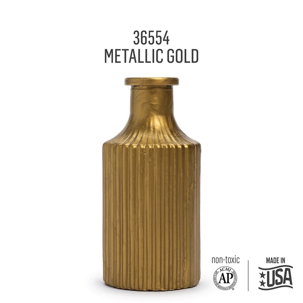 Folkart Murano Glass Paint Metallic Gold 2 fl oz (36554) Folkart Murano Glass Paint Metallic Gold 2 fl oz (36554)