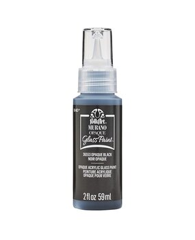 Folkart Murano Glass Paint Opaque Black 2 fl oz (36553)