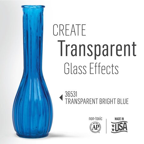 Folkart Murano Glass Paint Transparent Bright Blue 2 fl oz (36531) Folkart Murano Glass Paint Transparent Bright Blue 2 fl oz (36531)