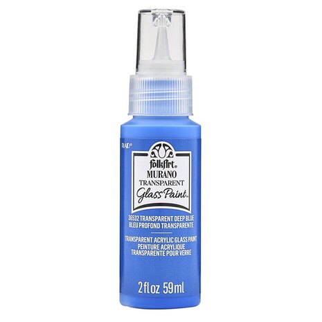 Folkart Murano Glass Paint Transparent Deep Blue 2 fl oz (36532) Folkart Murano Glass Paint Transparent Deep Blue 2 fl oz (36532)