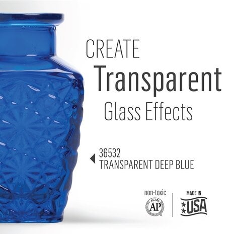 Folkart Murano Glass Paint Transparent Deep Blue 2 fl oz (36532) Folkart Murano Glass Paint Transparent Deep Blue 2 fl oz (36532)