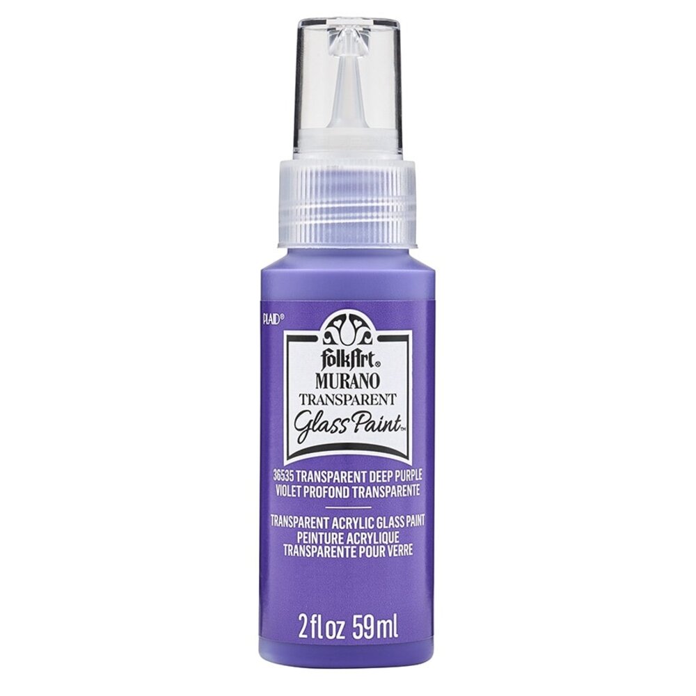 Folkart Murano Glass Paint Transparent Deep Purple 2 fl oz (36535) Folkart Murano Glass Paint Transparent Deep Purple 2 fl oz (36535)