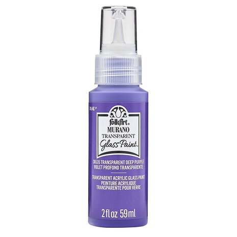 Folkart Murano Glass Paint Transparent Deep Purple 2 fl oz (36535) Folkart Murano Glass Paint Transparent Deep Purple 2 fl oz (36535)