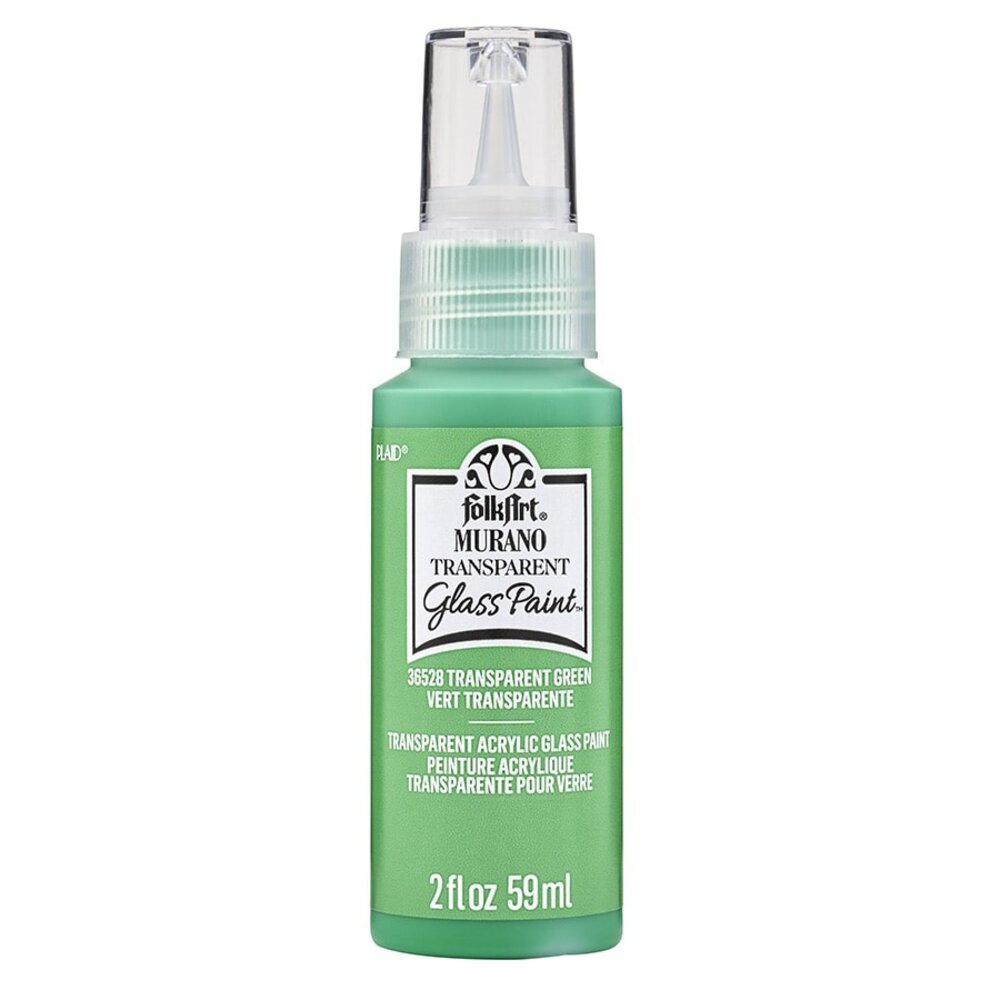 Folkart Murano Glass Paint Transparent Green 2 fl oz (36528) Folkart Murano Glass Paint Transparent Green 2 fl oz (36528)