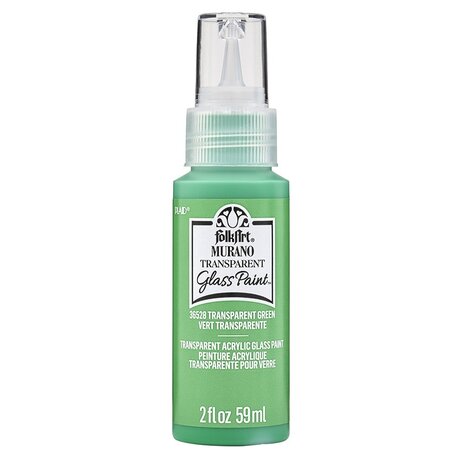 Folkart Murano Glass Paint Transparent Green 2 fl oz (36528) Folkart Murano Glass Paint Transparent Green 2 fl oz (36528)