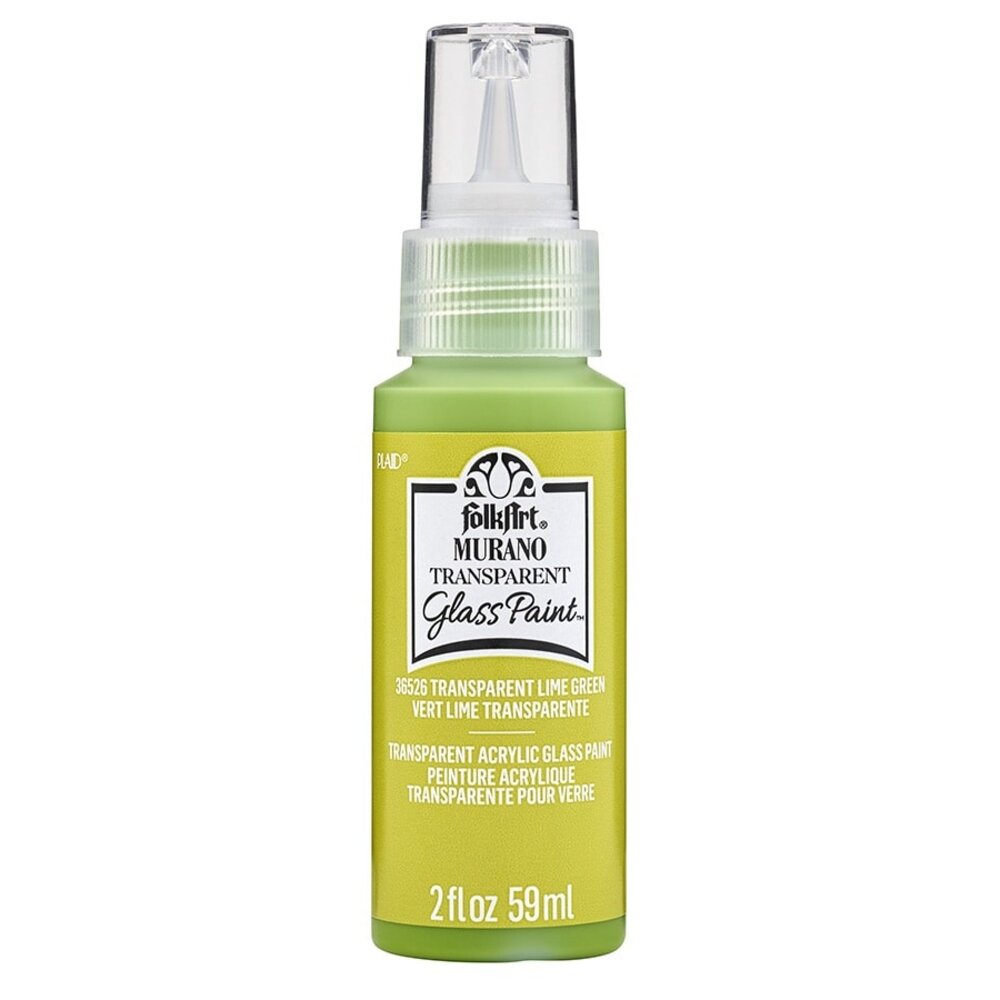 Folkart Murano Glass Paint Transparent Lime Green 2 fl oz (36526) Folkart Murano Glass Paint Transparent Lime Green 2 fl oz (36526)
