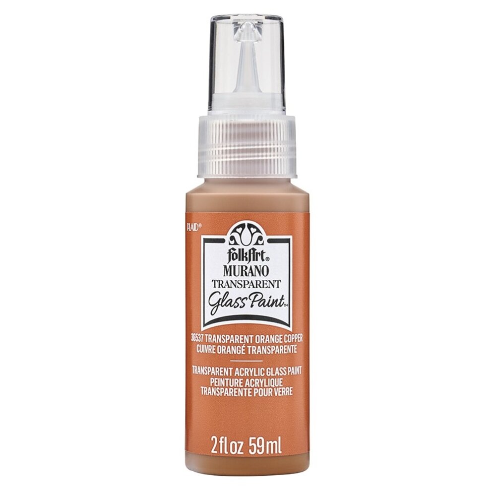 Folkart Murano Glass Paint Transparent Orange Copper 2 fl oz (36537) Folkart Murano Glass Paint Transparent Orange Copper 2 fl oz (36537)