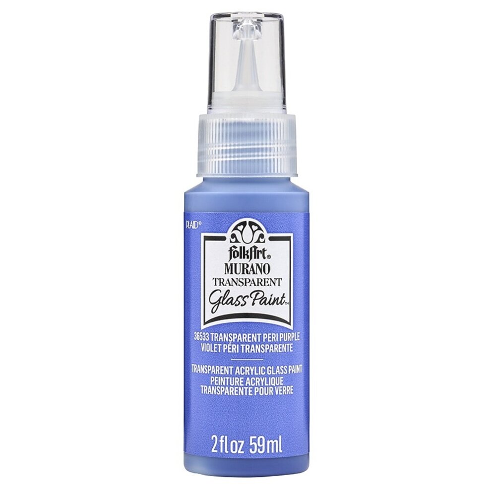 Folkart Murano Glass Paint Transparent Peri Purple 2 fl oz (36533) Folkart Murano Glass Paint Transparent Peri Purple 2 fl oz (36533)