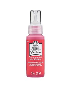 Folkart Murano Glass Paint Transparent Red 2 fl oz (36523)