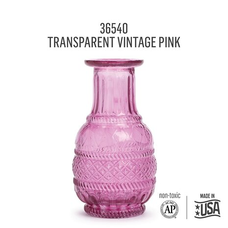 Folkart Murano Glass Paint Transparent Vintage Pink 2 fl oz (36540)