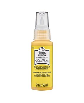 Folkart Murano Glass Paint Transparent Yellow 2 fl oz (36525)