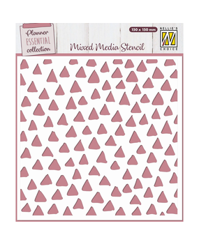 Nellie Snellen Mixed Media Stencil Planner Essential Triangles (MMS4K-065) (DISCONTINUED)