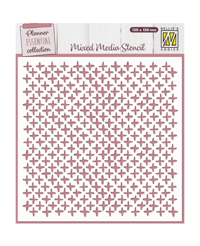 Nellie Snellen Mixed Media Stencil Planner Essential Plus Signs (MMS4K-066) (DISCONTINUED)