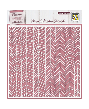Nellie Snellen Mixed Media Stencil Planner Essential Chevron (MMS4K-067) (DISCONTINUED)