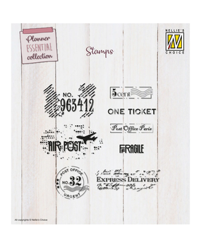 Nellie Snellen Clear Stamp Planner Essential Vintage Labels (NSCS009)