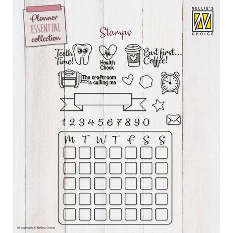 Nellie Snellen Clear Stamp Planner Essential Plan It (NSCS016) (DISCONTINUED) Nellie Snellen Clear Stamp Planner Essential Plan It (NSCS016) (DISCONTINUED)
