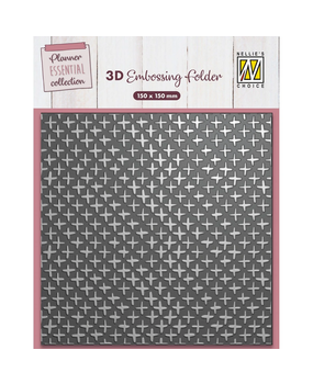 Nellie Snellen 3D Embossing Folder Planner Essential Plus Signs (EF3D089) (DISCONTINUED)