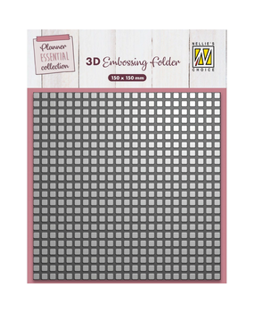 Nellie Snellen 3D Embossing Folder Planner Essential Blocks (EF3D087) (DISCONTINUED)