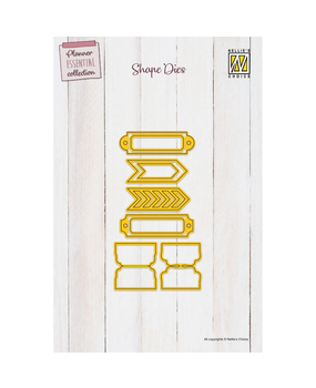 Nellie Snellen Shape Die Planner Essential Tabs & Labels (SD315)